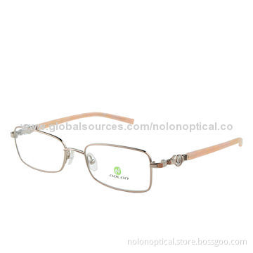 High quality metal reading glasses with metal trim, logo can be printed